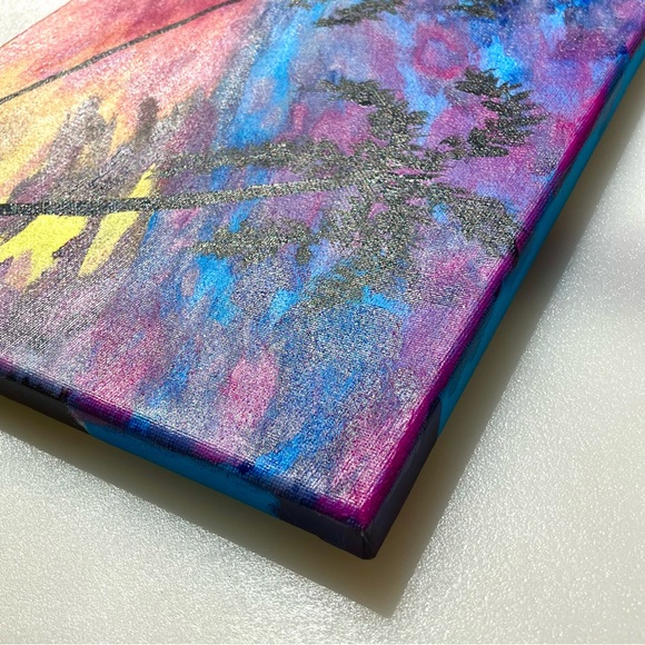 🎨Original “Tropical Sunset” Wrapped Canvas Art - Picture 2 of 4